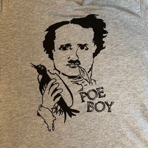 NWOT Punny Edgar Alan Poe po-boy tee